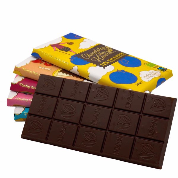 Chocolates From Heaven - BIO-Zartbitterschokolade 72%, Heidelbeere, 100g