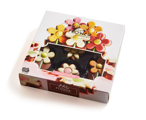 Blumen-Schokolade Geschenkbox - 105g