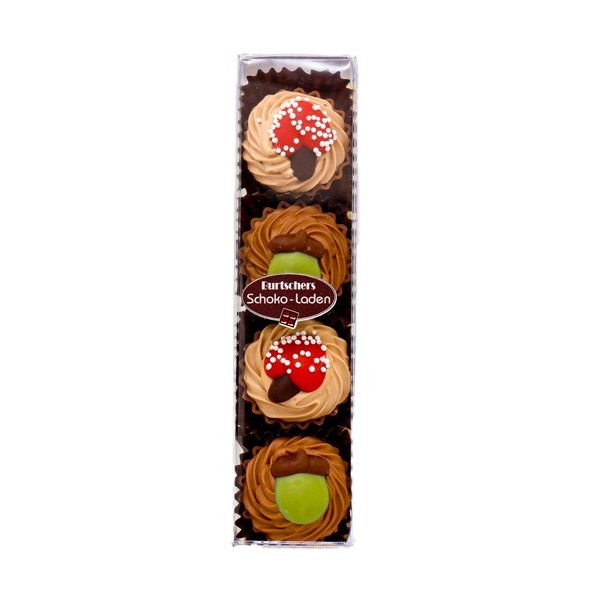 4 Herbst Cupcake-Pralinen-Geschenkbox, 80 g